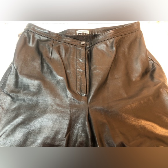 Very loose, wide himp leather pant - Picture 3 of 5